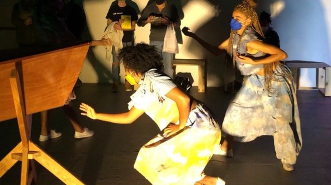 “Without Ever Leaving the Ground (She Flew),” performance by Michele Dooley, Akoiya Harris, and Nia-Amina Minor at The Luminary.