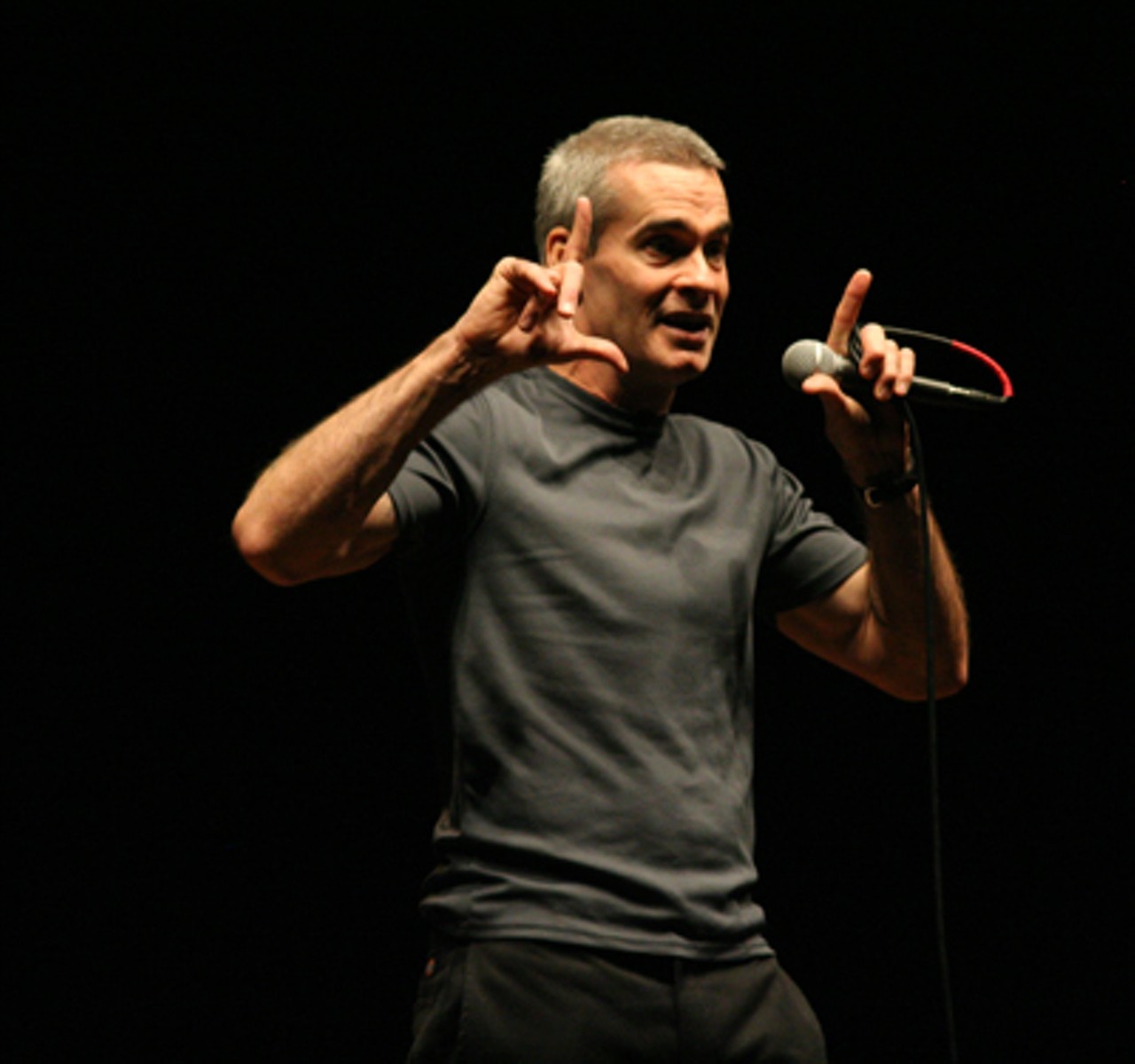 Spielberg Rollins. 
Read a recap of Rollins' spoken word performance in A to Z.
Read an interview with Rollins in this week's edition, "Get in the Van: Henry Rollins &mdash; musician, spoken-word artist, writer and punk legend &mdash; talks about life on the road.". 
We also posted outtakes from that interview in A to Z.