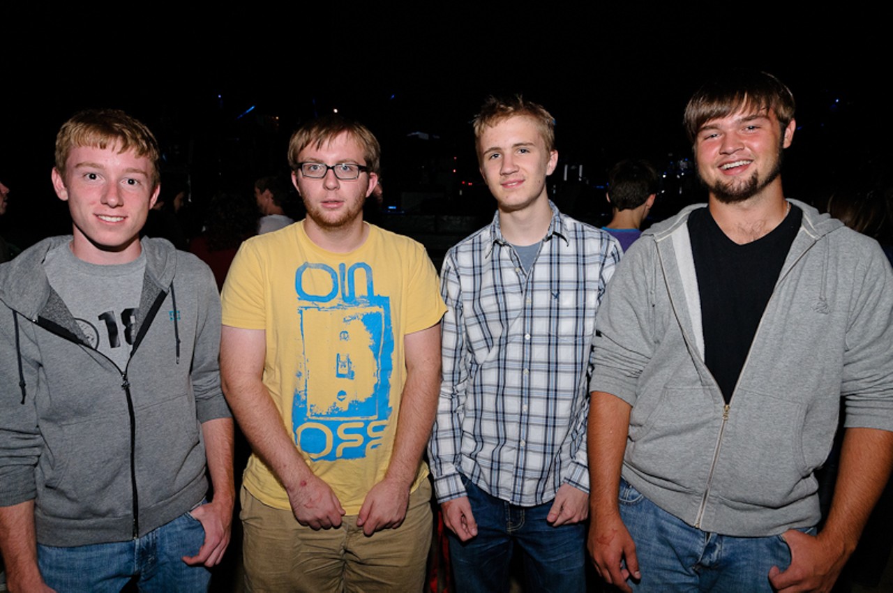 Chris Weidner, Tyler Urish, Jackson Bettis, and Corey Hemann showed up early for The National, hoping to hear plenty of material from both Boxer and High Violet. (They weren't disappointed).