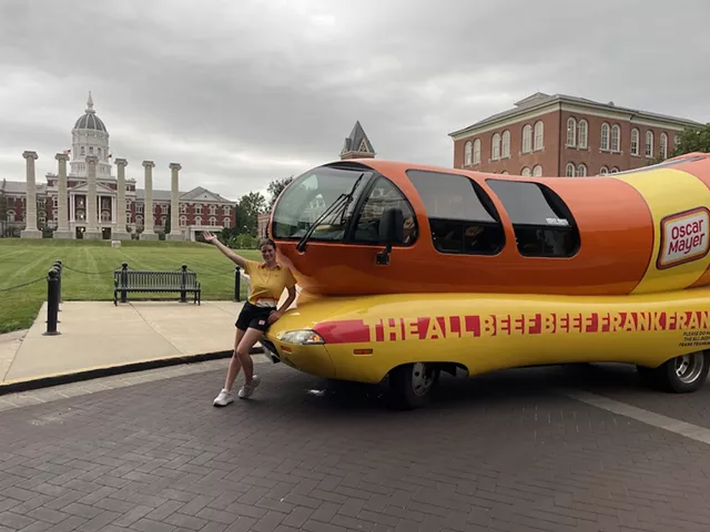 What could say "Missouri" more than a 27-foot all-beef frank at the Mizzou campus?