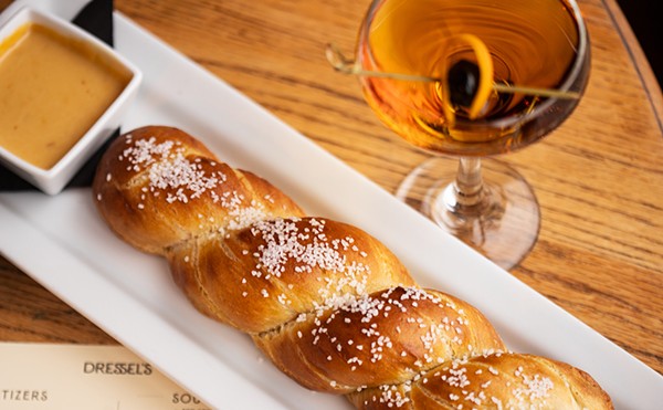 Dressel's pretzel, shown with the Welsh rarebit, is justly legendary.