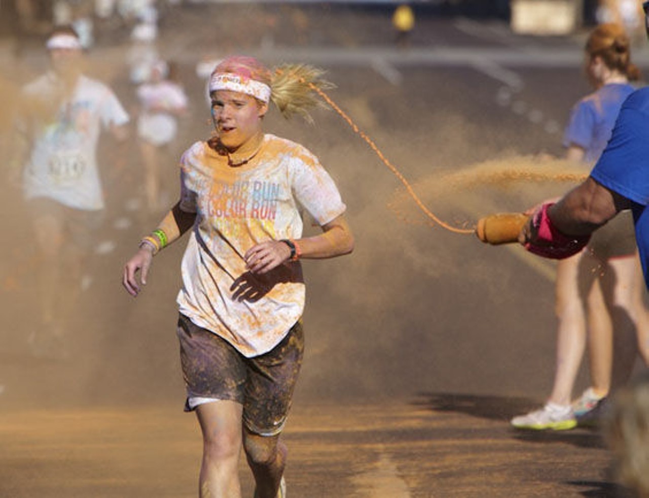The annual Color Run - St. Louis went down on August 18, 2012. Deemed "the happiest 5k on the planet," runners must wear white. By the end of the race they are covered in a rainbow of color. More Color Run-St. Louis photos.