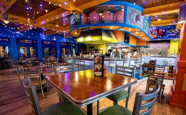 The Salted Lime's brightly colored space can seat up to 90 guests.