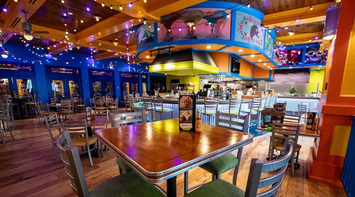 The Salted Lime's brightly colored space can seat up to 90 guests.