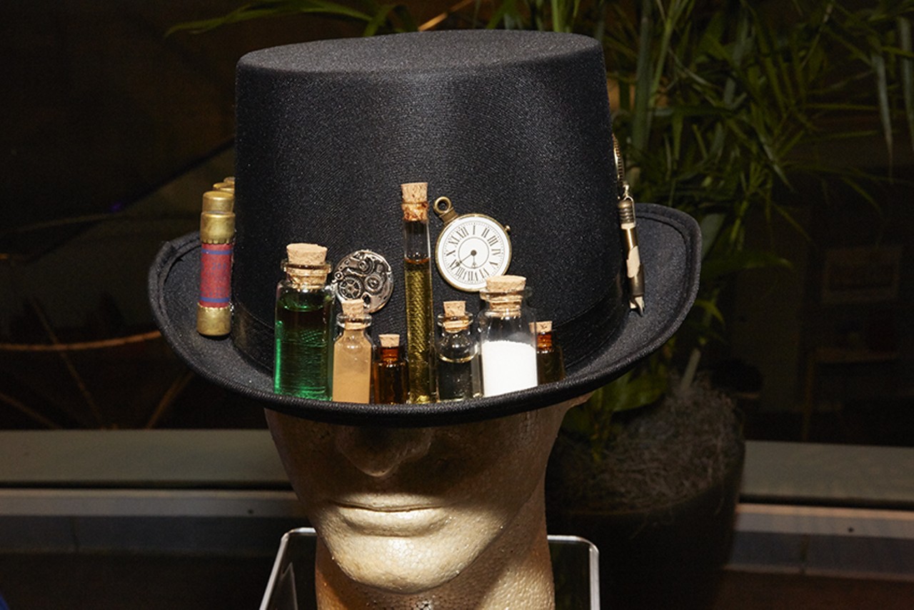"The Professor" is one of several hats raffled off.