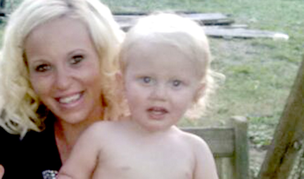 Lacey Kertz and her son Carson in happier times.