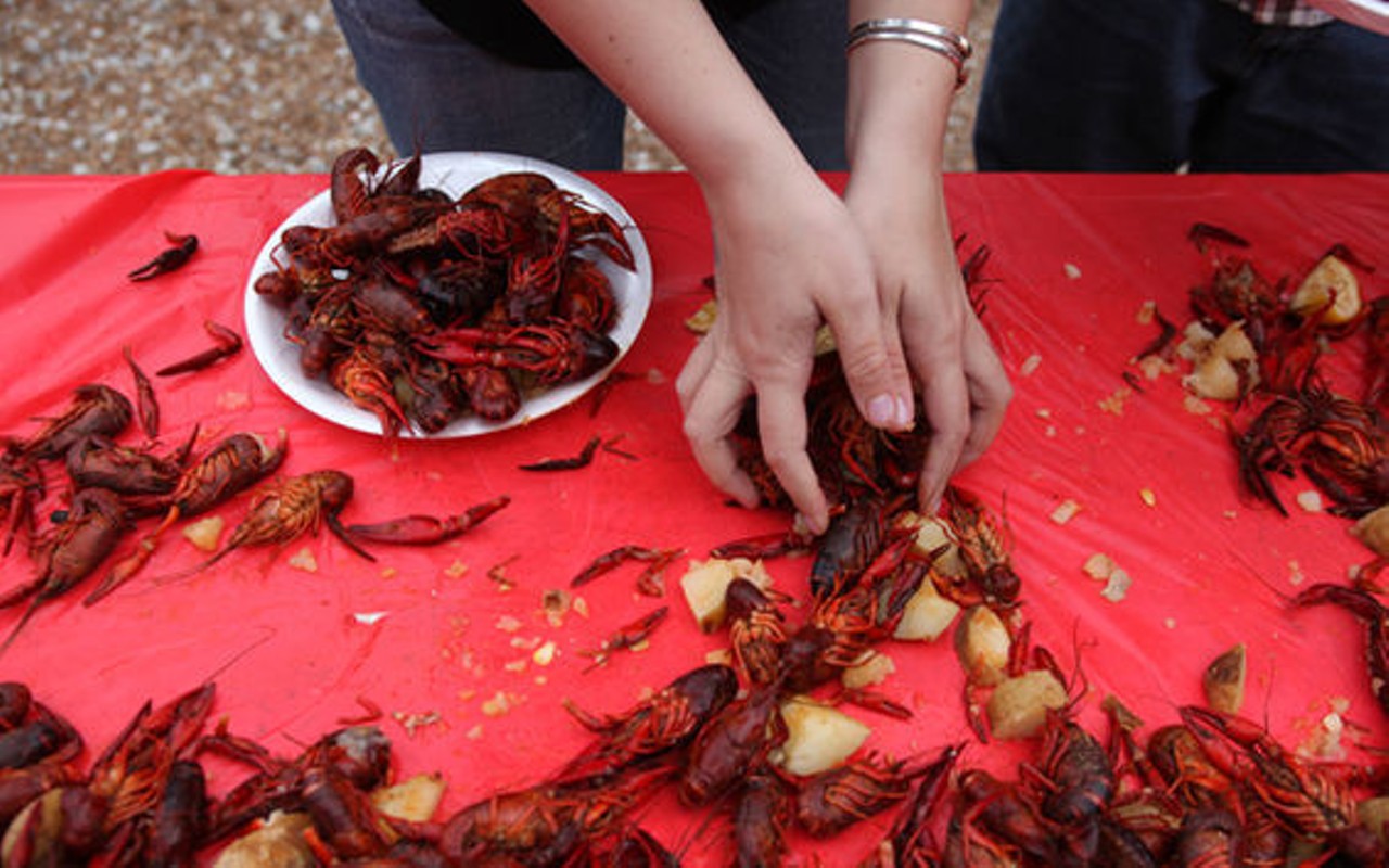 The fifth-annual Off Broadway crawfish boil drew a packed house on May 25. See more photos: 225 Pounds of Crawfish Boiled at Off Broadway.