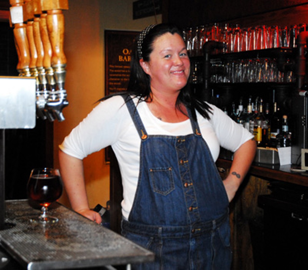 Brenda Smith was behind the bar on January 2 at the Schlafly Tap Room, serving guests and band members alike.