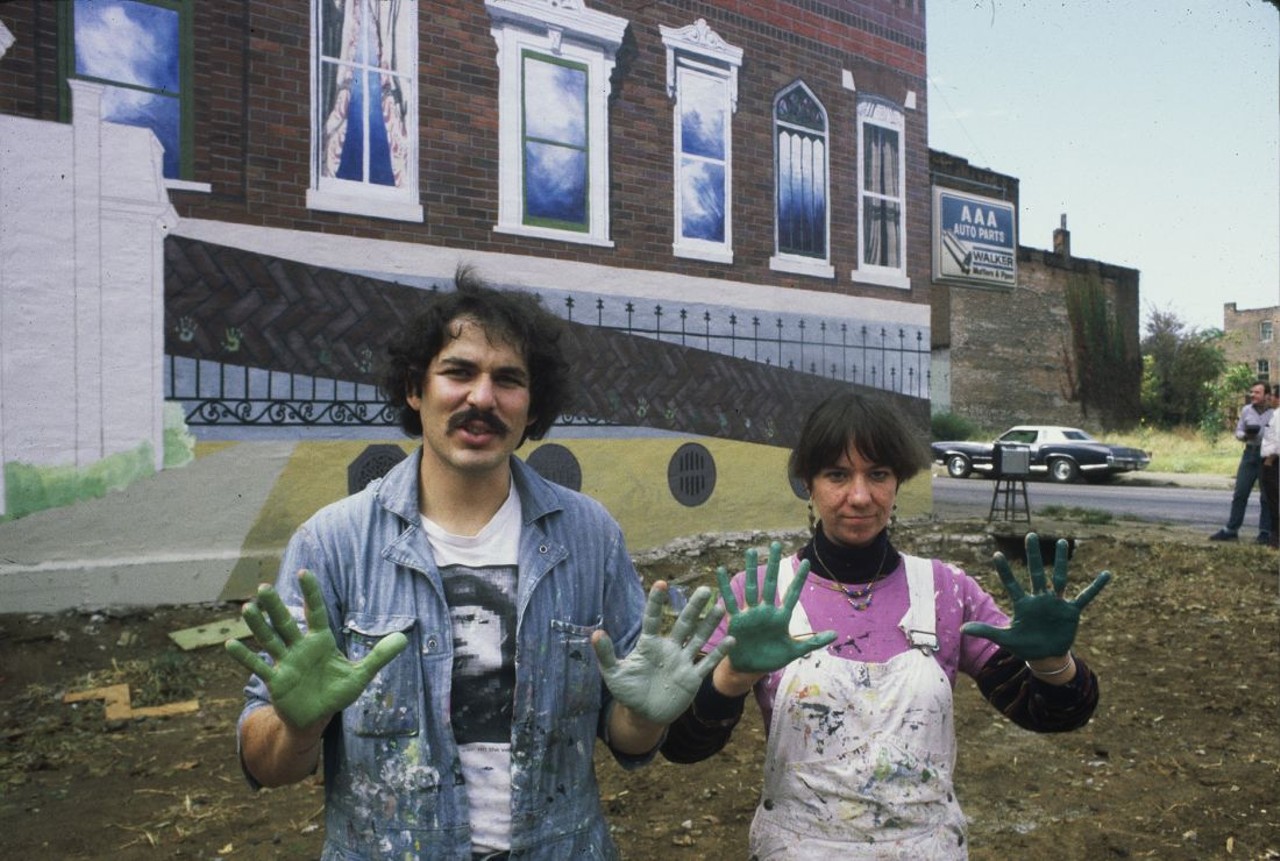 Robert Fishbone and Sarah Linquist get colorful in this photo from their heyday working together.
