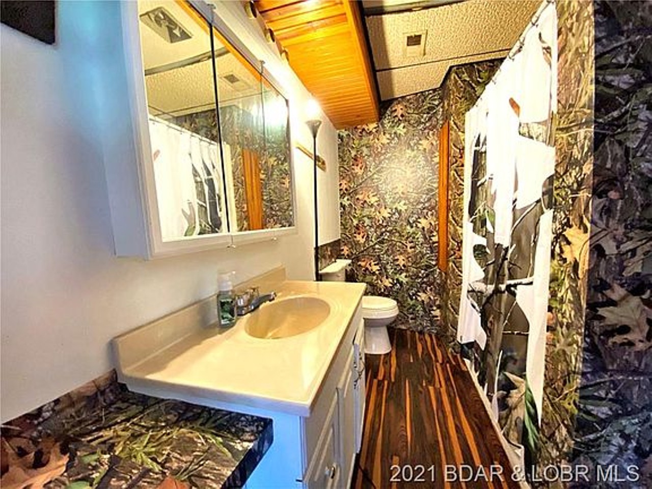 This Geodesic Dome Near the Lake of the Ozarks Has a Camouflage Bathroom [PHOTOS]