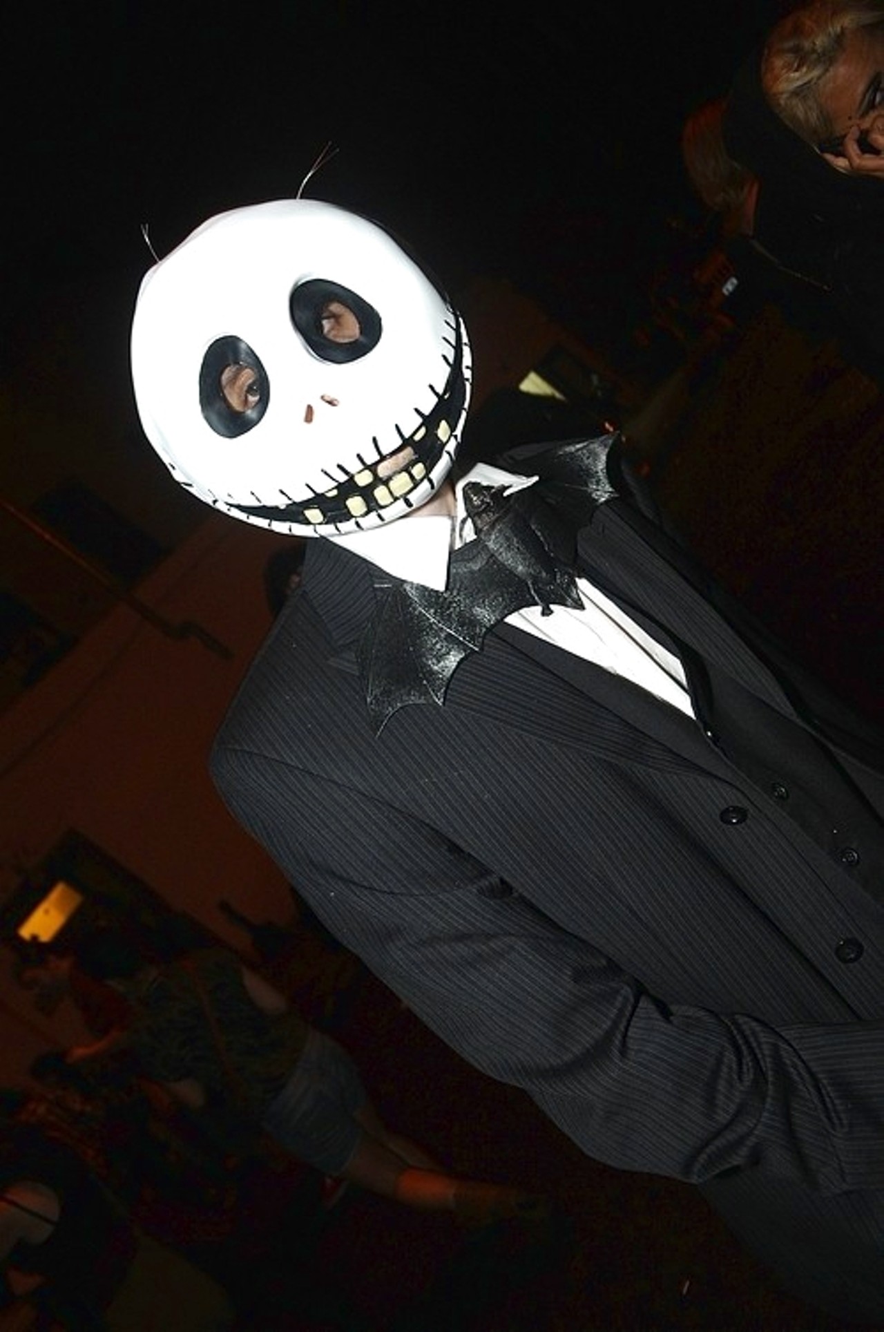 Nightmare before Christmas' Jack Skellington at the Fools Gold vs. Trouble & Bass Halloween Party in Brooklyn.