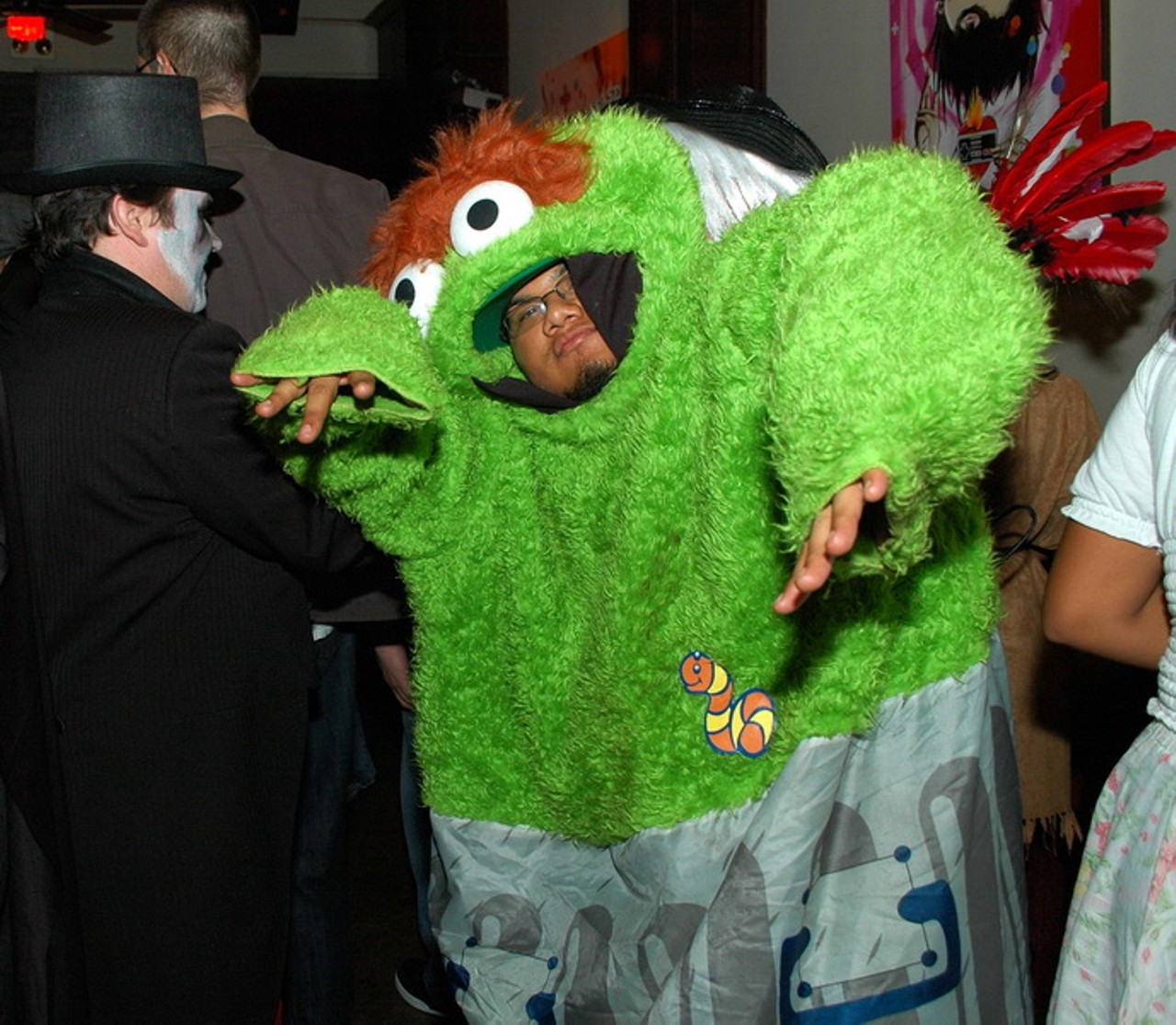There is a man inside Oscar the Grouch, in Dallas.