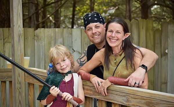 A family dressed up for the St. Louis Renaissance Festival.