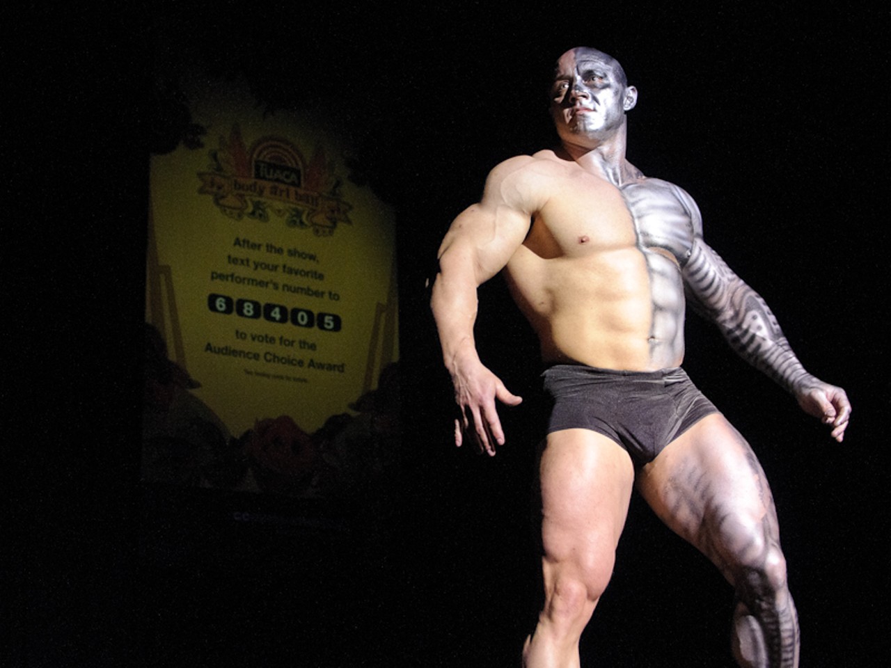 Half man, half machine, all Russian. Like X-Men's Colossus, except with body paint.