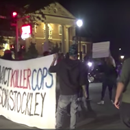 Driver Speeds Through 'Convict Stockley' Protest in Kirkwood