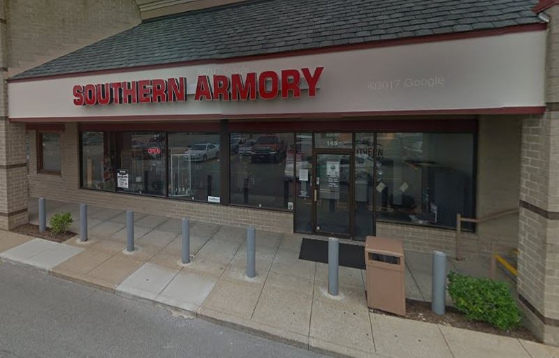 Southern Armory in Crestwood is the latest gun shop burglarized in recent weeks. - Image via Google Maps