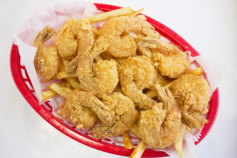 A fried shrimp basket can be ordered with Cajun fries. - MABEL SUEN