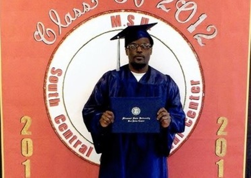 Bobby Bostic poses with a certificate from Missouri State University. - PHOTO VIA FREEBOBBYBOSTIC.COM