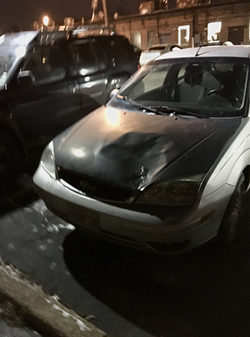 A photo of Michelle Conway's car, taken after the windshield was repaired. - COURTESY OF THE GRELLE FAMILY