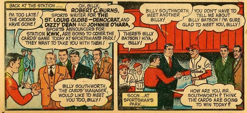 Considering that Cardinals crushed the National League and won the  World Series in 1944 — against the St. Louis Browns, of all teams — the answer was probably "You're goddam right we're going to win today." - IMAGE VIA APOTHEOSIS COMICS