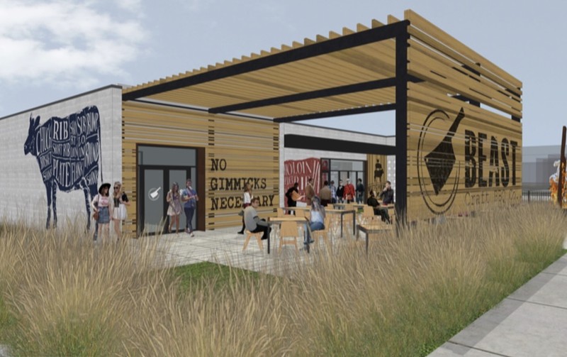 BEAST Butcher and Block will be located at 4156 Manchester, next to Atomic Cowboy. - JEMA ARCHITECTS