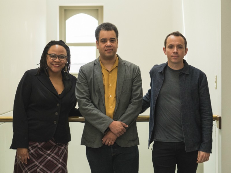 The curatorial team for Dwell in Other Futures: Rebecca Wanzo, Tim Portlock and Gavin Kroeber. - Courtesy of Washington University in St. Louis