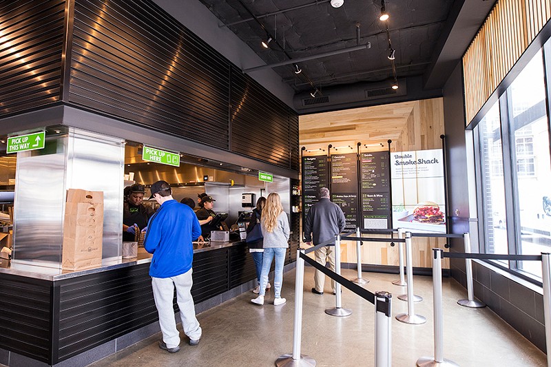 Shake Shack may be inspired by St. Louis' diners, but its look is decidedly upscale. - MABEL SUEN