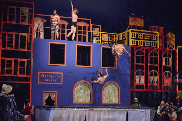 This thing is described as a "trampoline wall" and it looks exciting - photo courtesy of Circus Flora
