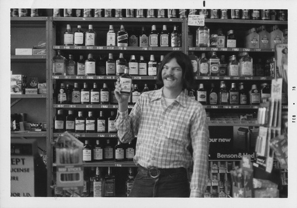 Bruce Cole in a liquor store, circa 1976. - VIA JASON ROSS