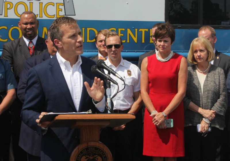 Gov. Eric Greitens was stopped for speeding on Friday night in Warren County. - DOYLE MURPHY