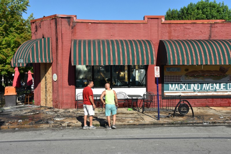 A fire torched the Macklind Avenue Deli on Thursday morning. - DOYLE MURPHY