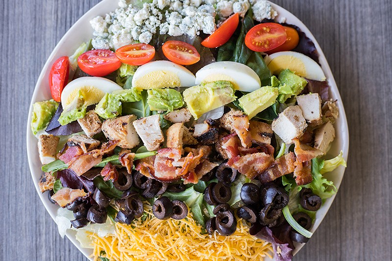 The "Forest Park Cobb Salad" comes complete with bleu and cheddar cheeses and hard-boiled egg. - MABEL SUEN