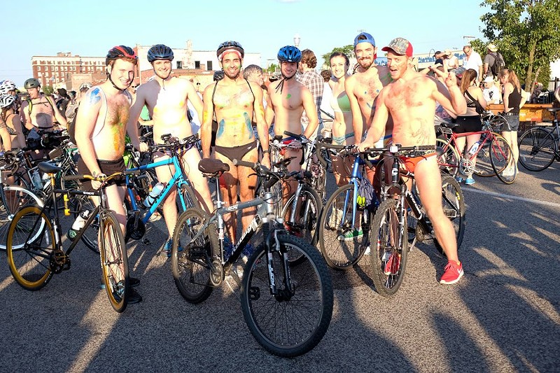 The World Naked Bike Ride takes off from the Grove at 6 p.m. Saturday, July 21. - HOLLY RAVAZZOLO