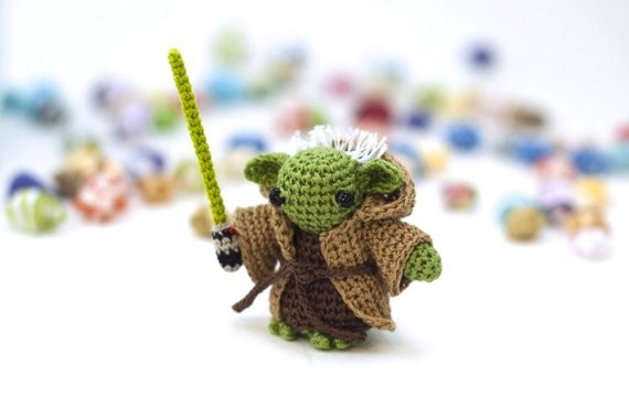 Let's face it: You need a tiny knit Yoda. - BITTIEST BAUBLES