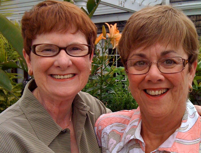 Mary Walsh, left, and Bev Nance were turned away from a St. Louis retirement home because they are lesbians. - COURTESY MARY WALSH