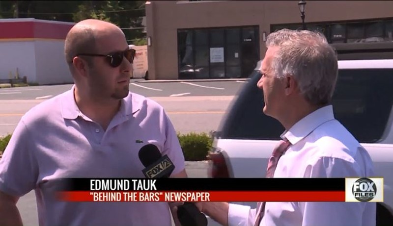 Speaking to Fox2 reporter Chris Hayes, Edmund Tauk denied that he runs STLMugshots.com - SCREENSHOT VIA FOX2