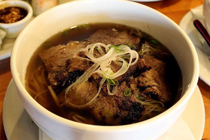 The beef belly, or brisket, pho for $13.95. - LEXIE MILLER
