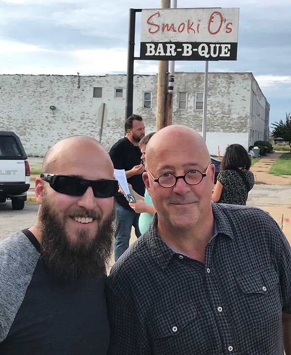 Andrew Zimmern visited the landmark Smoki O's. - COURTESY OF BLAKE EASTWOOD