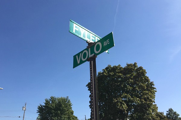 The other side of the sign still shows "Volo," proving just how uninspiring this entire sign once was before it became Art. - JAIME LEES