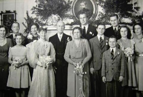 Price and his family at his parents' golden wedding anniversary in 1944. - courtesy of Robert Taylor