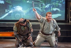 Marc Schapman and Clay Hilley in an ambitious staging of Siegfried. - Ron Lindsey