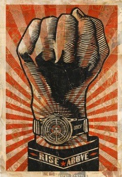 Shepard Fairey's "Rise Above Fist," courtesy of The Philip Slein Gallery
