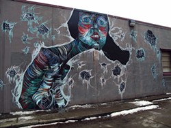 Gretchen, a mural by Faring Purth in Covington, Kentucky. - Courtesy of Faring Purth
