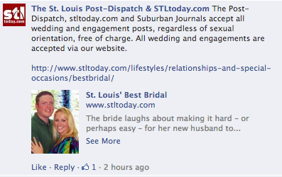 Gay Couple Claims Post-Dispatch Rejects Engagement Announcement