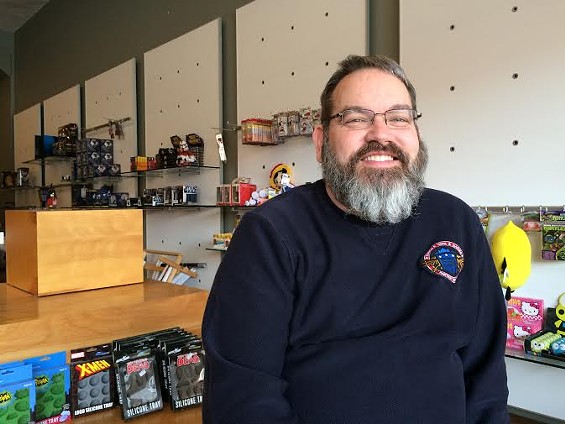Steve Unverferth started working at a comics shop in Belleville, Illinois, in 1996. Now, he and his partner own Star Clipper. - Lindsay Toler