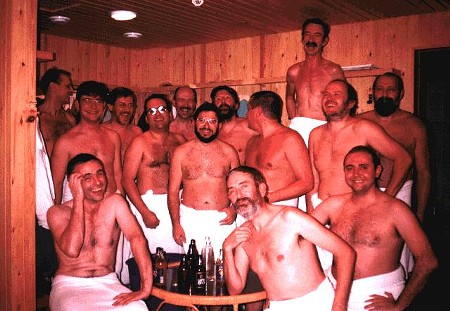 MAC members rejoice after their sauna is liberated from preening assholes.