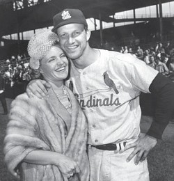 Stan Musial and his wife Lil in 1958. - Courtesy of the Cardinals