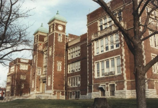 Central High School in 2002, before its closure in 2004. - Courtesy of Robert Powers, Built St. Louis