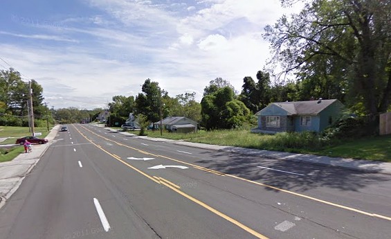 Street where the shooting happened. - via Google Maps
