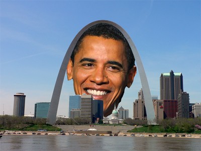 Obama Under the Arch Saturday